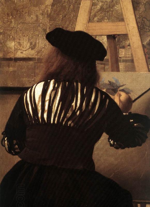 VERMEER VAN DELFT, Jan The Art of Painting (detail) eqt oil painting picture